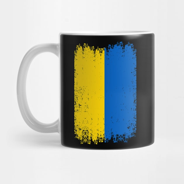 Ukraine Vintage Ukrainian National Flag by mansoury